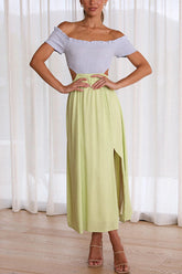 Live with Sunshine – Midikleid mit Farbblockdesign und Cut-outs